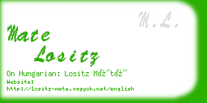 mate lositz business card